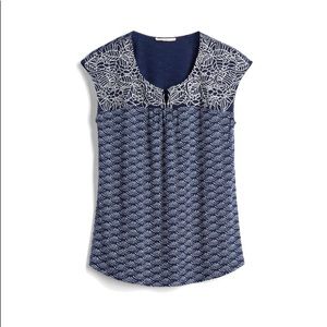 Skies are Blue Embroidered Neckline Knit